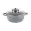 Aluminiowy garnek z nieprzywierającą marmurową powierzchnią - 6,5l