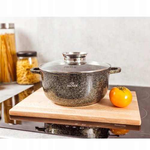 Set of marble pots and pans - 17pcs