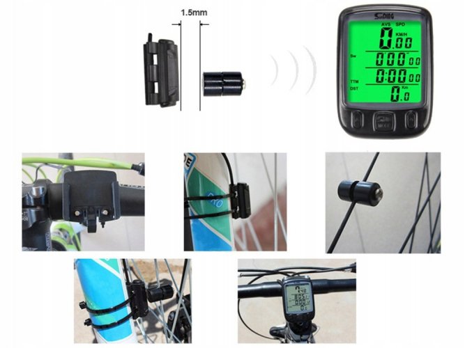 Vodotesný tachometer pre bicykel