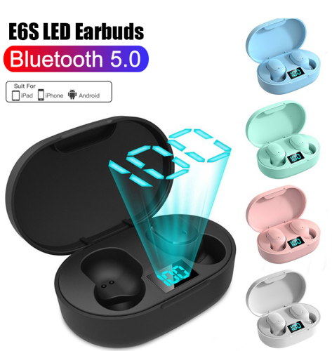 Bluetooth sluchátka E6s růžová