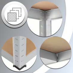 Metalowy regał magazynowy 2w1, 5 półek, garażowy, 180x90x40 cm, 750 kg - OR1116