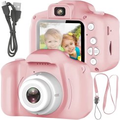 Dětský digitální fotoaparát s kamerou HD, hrami a šňůrkou na krk