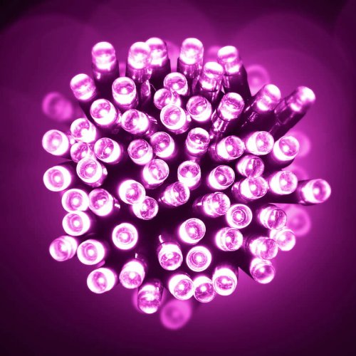 Vnitřní vánoční řetěz 18 m 180 LED - růžová