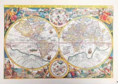 Stara mapa świata - P. Plancius 1594