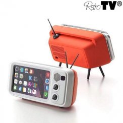 Mobile phone holder with built-in speaker - RetroTV