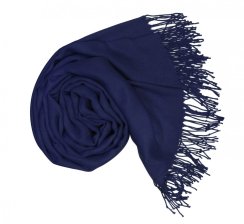 Dámská tmavě modrá pashmina P32 / Dámská tmavě modrá šála