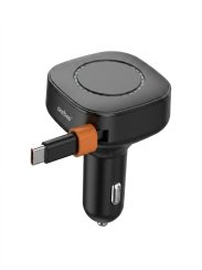 Ładowarka samochodowa aerbes AB-CZ53 z wbudowanym kablem USB-C, 3,1 A, 12–24 V