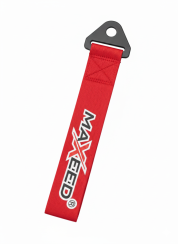 MAXEED Pas holowniczy do ucha zderzaka - czerwony