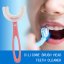 Bàn chải đánh răng hình chữ U cho bé 6-12 tuổi - hồng