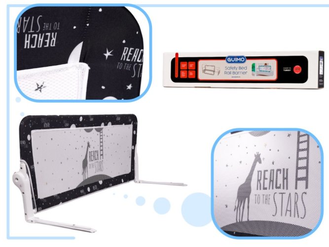 Barierka ochronna 120 cm czarna