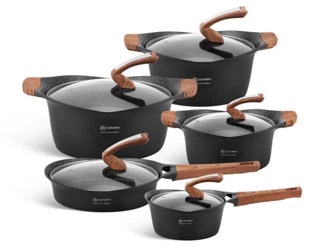 Set of dishes with marble surface - 15 pieces