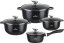 Set of pots with granite surface - durable and versatile cookware 8 pcs