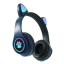 Bezdrátová sluchátka s kočičíma ušima - B39M, modré