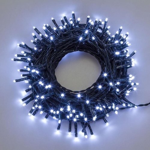 Venkovní vánoční řetěz 50 m 500 LED s časovačem - studená bílá