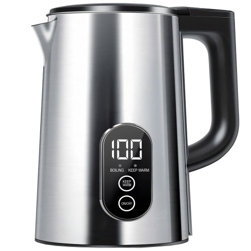 Ấm đun nước điện có điều khiển nhiệt độ 1,8 l thép màn hình cảm ứng 1800 W