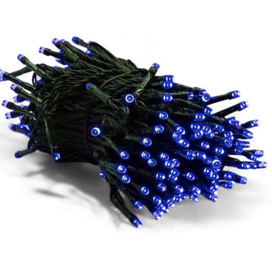 Vnitřní vánoční řetěz 25 m 250 LED - modrá