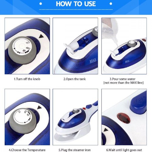 STEAM IRON Przenośne żelazko parowe 3 w 1