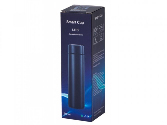 Stainless steel thermos SMART LCD 500 ml black