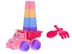 Samochód na piasek z dodatkami 12 m+ 2 kolory w siateczce