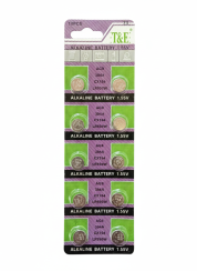 Alkalické knoflíkové baterie AG9 1.55V – sada 10 ks