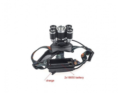 Rechargeable headlamp 5X LED 9W with zoom