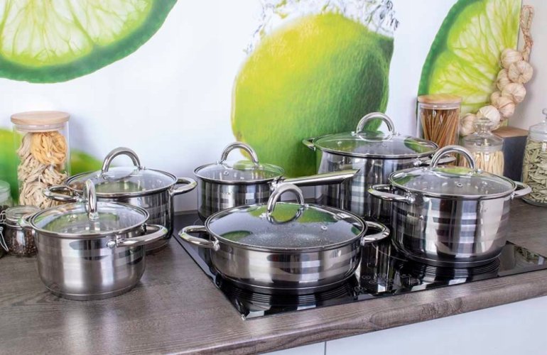 Set of induction pots - 12pcs