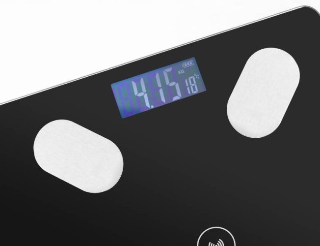Analityczna waga łazienkowa bluetooth 180kg szkło