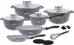 Modern set of marble pots - 14pcs
