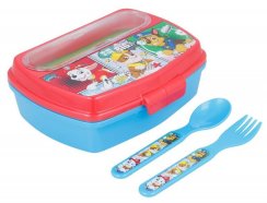 Paw patrol children's snack box - with cutlery