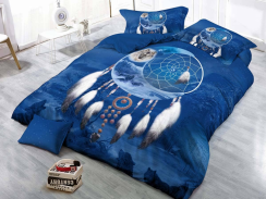 3D Microsatene bedding Trapper of dreams - blue 140x200 and 70x90cm