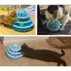 Hračka pre mačku - veža s loptičkami