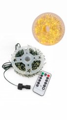 Venkovní vánoční nano řetěz 50 m 1500 LED s časovačem zelený kabel - teplá bílá