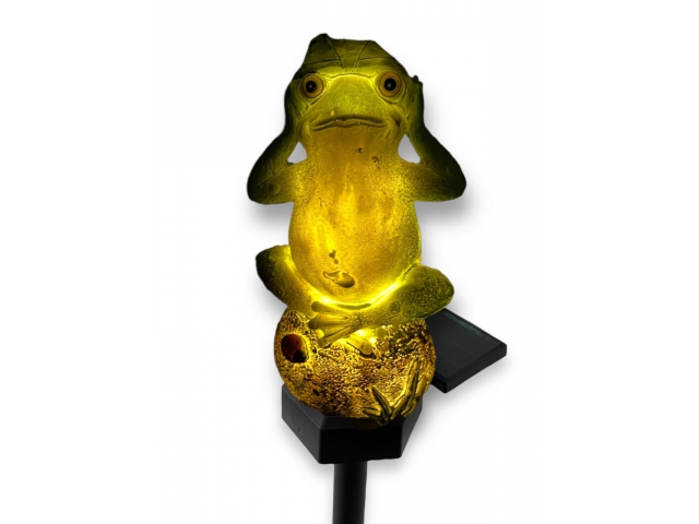 Dekoratívna LED solárna lampa Žába