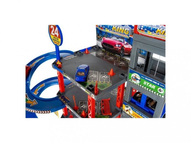 4 Pokładowy parking + zestaw samochodów + helikopter