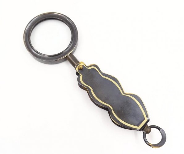 Magnifying glass in leather case