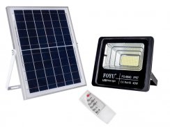 Spotlight with outdoor solar panel IP67 with remote control cold white 40w