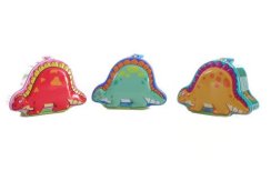 Pokladnička 3 barvy dinosaurus kovová