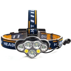 Latarka czołowa RETOO 8 LED CREE COB – wodoodporna, akumulatorowa, ładowanie USB