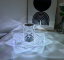 Krištáľová stolná RGB LED lampa s 3D efektom ruže