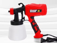 Elektrická malířská stříkací pistole 850 W – nastavitelný průtok a měděné trysky