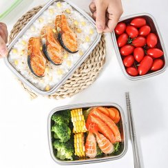 Lunchbox szklany pojemnik na żywność żaroodporny hermetyczny zestaw 4 szt.