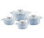 Ceramic-marble cookware set with spice dispenser - 8 pcs