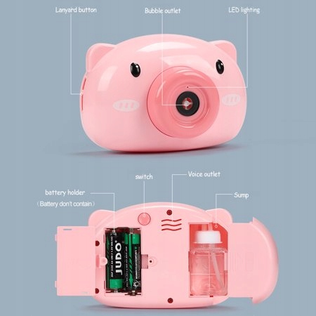Fotoaparát na Výrobu Bublin - Bubble Camera Prasátko
