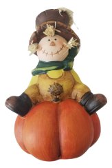 Strach na wróble ceramiczny na dyni