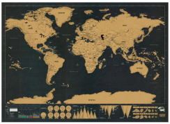 Wielka zdrapywana mapa świata