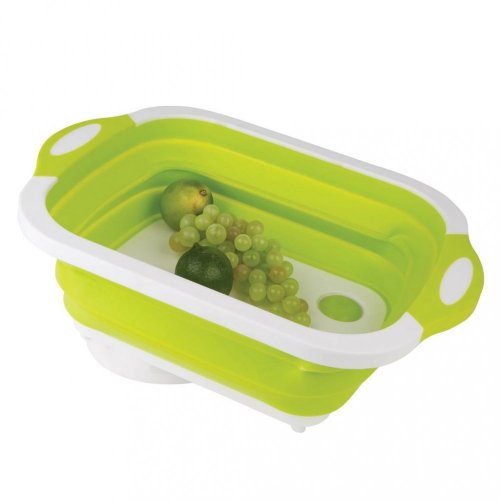Folding silicone bowl with sink and cutting board 2in1 - MultiTask