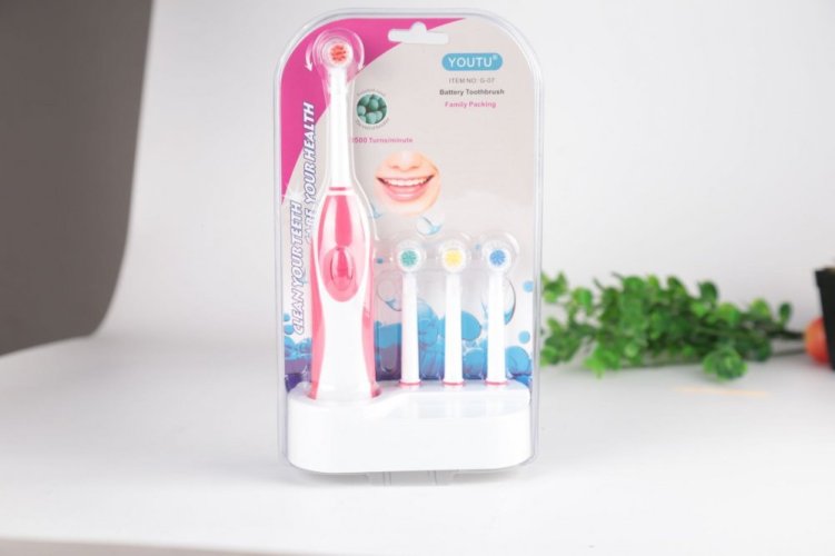 Bàn chải đánh răng điện đèn pin + đầu dự phòng