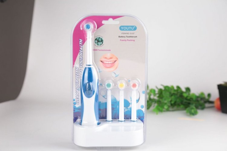Bàn chải đánh răng điện đèn pin + đầu dự phòng