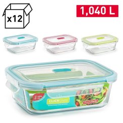 PF Szklany pojemnik na żywność CLICK 1040ml