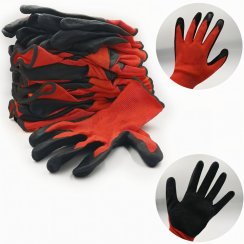 Pracovní rukavice s pěnovým latexem, vodoodolné, velikost 10 – 10 párů